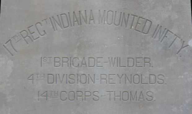 17TH REG’T INDIANA MOUNTED INFT’Y WAR MEMORIAL STONE