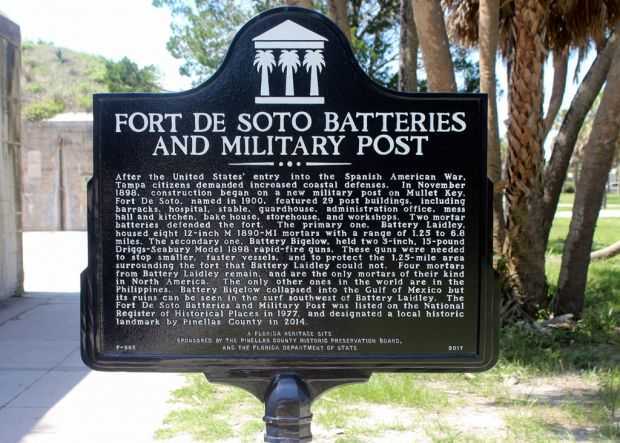 FORT DE SOTO BATTERIES AND MILITARY POST MEMORIAL MARKER