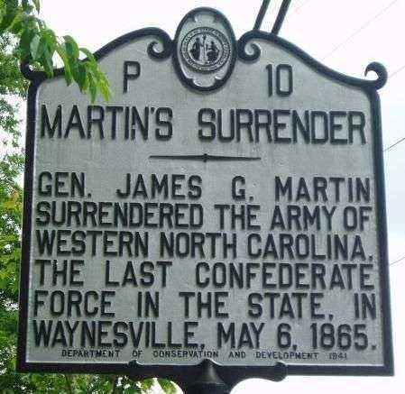 MARTIN’S SURRENDER WAR MEMORIAL MARKER