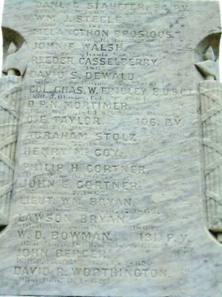 MUNCY AND VICINITY CIVIL WAR MEMORIAL STONE D