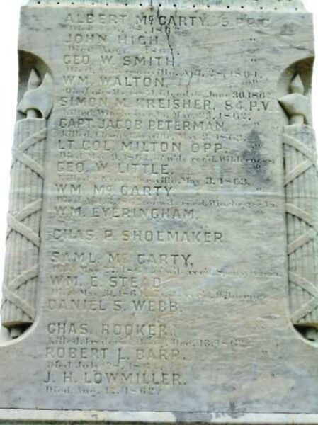 MUNCY AND VICINITY CIVIL WAR MEMORIAL STONE C