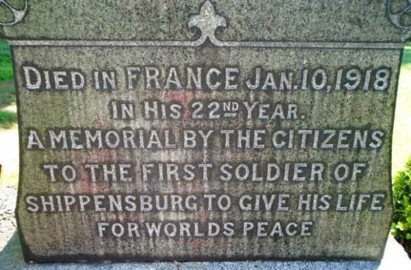 WM. C. ASHWELL WAR MEMORIAL DEDICATION STONE