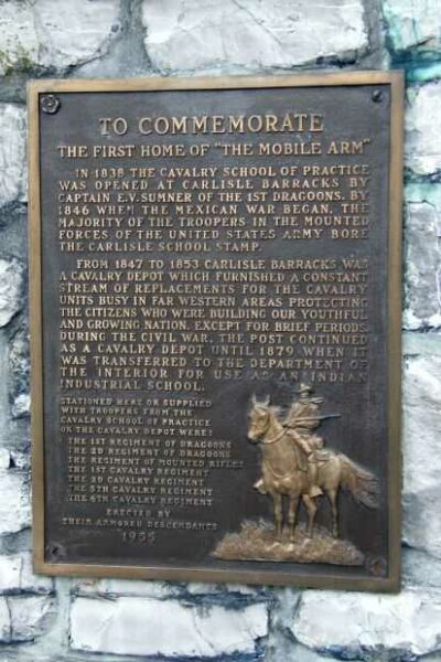 THE FIRST HOME OF THE “MOBILE ARM” MEMORIAL PLAQUE