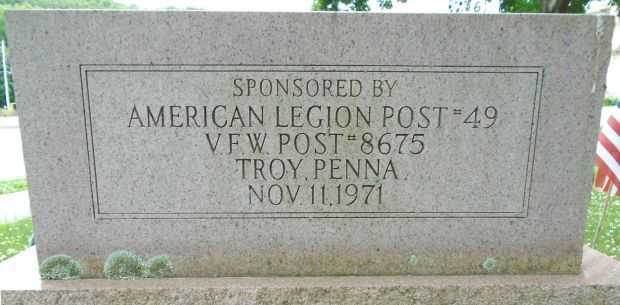 TROY VETERANS MEMORIAL BACK