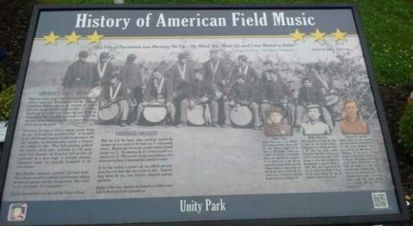 HISTORY OF AMERICAN FIELD MUSIC WAR MEMORIAL PANEL