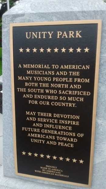 UNITY PARK WAR MEMORIAL PLAQUE A