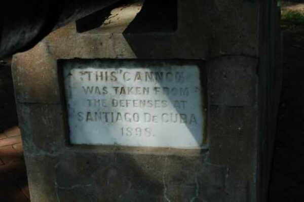 THIS CANNON WAR MEMORIAL DEDICATION STONE