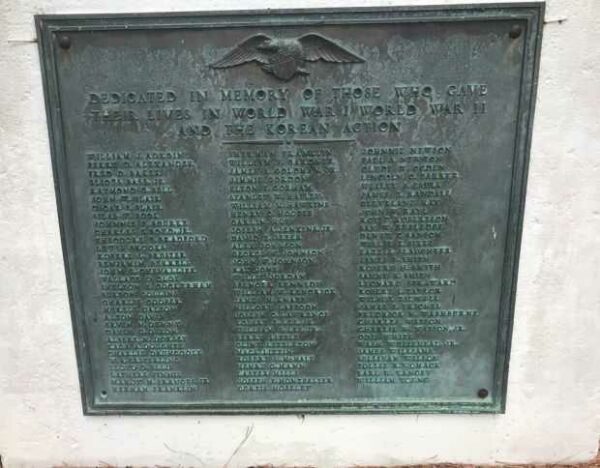 HARRISONBURG WAR VETERANS MEMORIAL PLAQUE