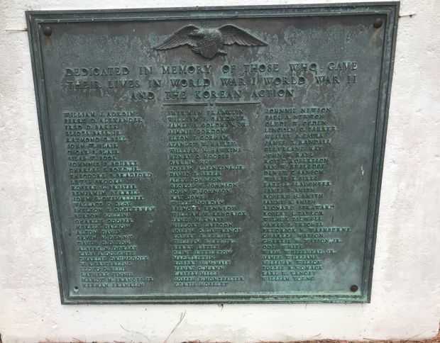 HARRISONBURG WAR VETERANS MEMORIAL PLAQUE