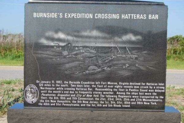 BURNSIDE’S EXPEDITION CROSSING HATTERAS BAR MEMORIAL