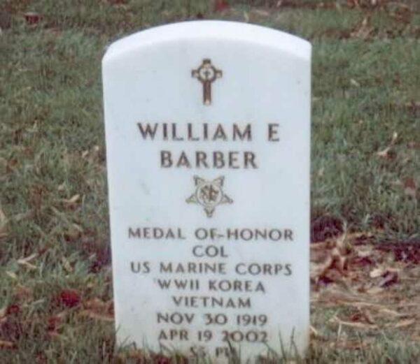 WILLIAM E BARBER MEDAL OF HONOR WAR MEMORIAL GRAVE STONE