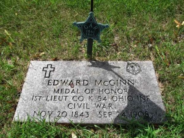 EDWARD MCGINN MEDAL OF HONOR WAR MEMORIAL GRAVE STONE