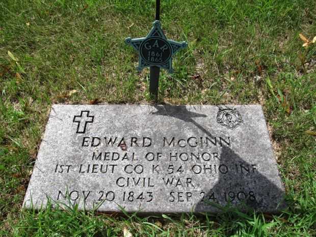 EDWARD MCGINN MEDAL OF HONOR WAR MEMORIAL GRAVE STONE