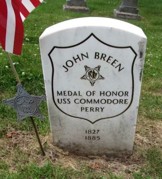 JOHN BREEN MEDAL OF HONOR WAR MEMORIAL GRAVE STONE
