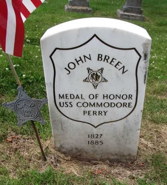 JOHN BREEN MEDAL OF HONOR WAR MEMORIAL GRAVE STONE