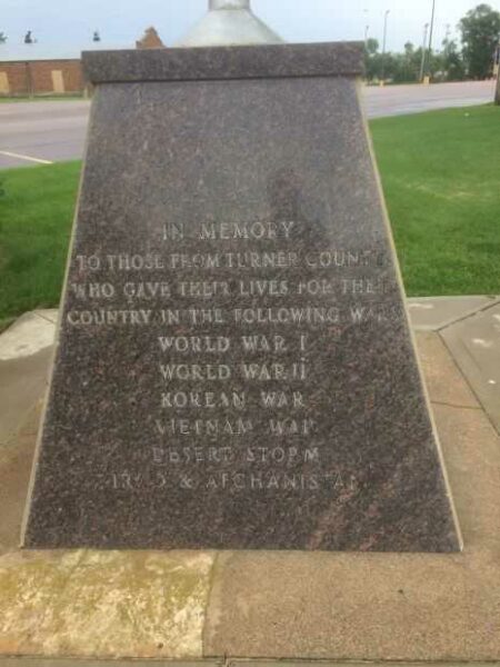 TURNER COUNTY WAR VETERANS MEMORIAL FLAGPOLE BASE