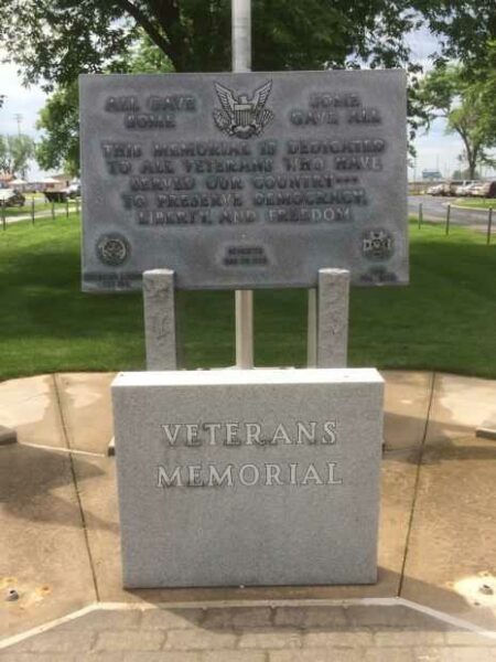 HUTCHINSON COUNTY ALL VETERANS MEMORIAL DEDICATION STONE