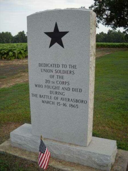 THE BATTLE OF AVERASBORO UNION SOLDIERS MEMORIAL