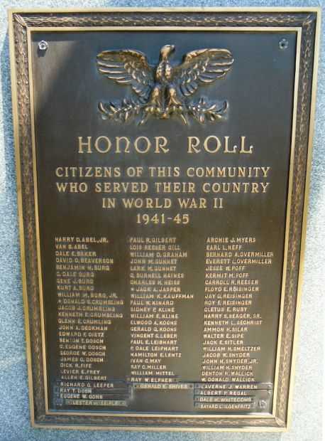 EAST PROSPECT WAR VETERANS MEMORIAL PLAQUE A