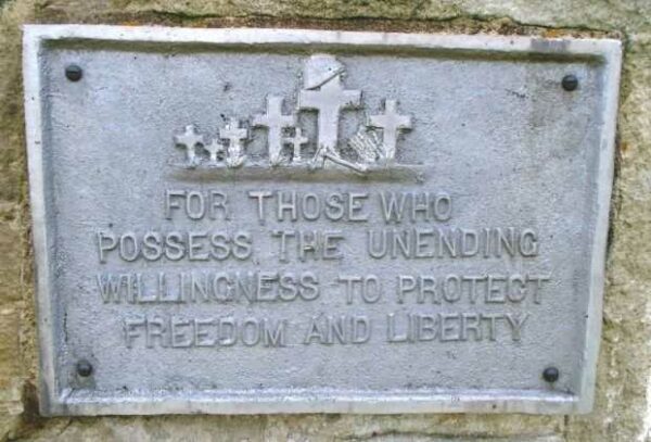 MANSFIELD ALL VETERANS MEMORIAL PLAQUE