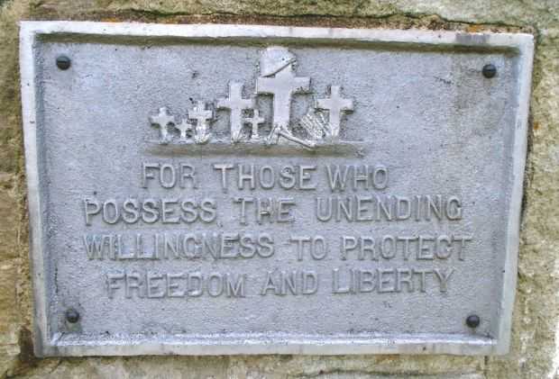 MANSFIELD ALL VETERANS MEMORIAL PLAQUE