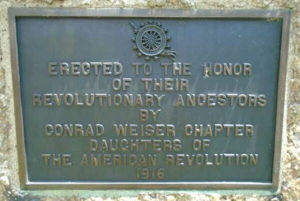 SELINSGROVE REVOLUTIONARY WAR MEMORIAL PLAQUE