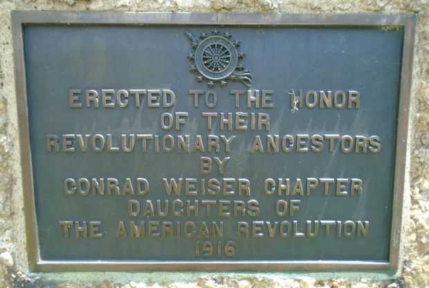SELINSGROVE REVOLUTIONARY WAR MEMORIAL PLAQUE