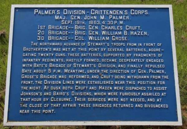 PALMER’S DIVISION-CRITTENDEN’S CORPS WAR MEMORIAL PLAQUE II