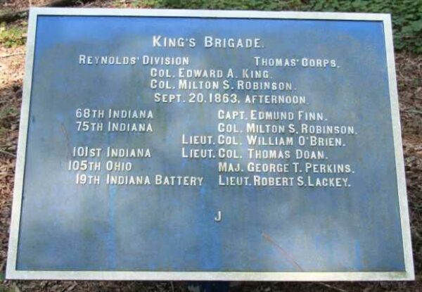 KNG’S BRIGADE REYNOLD’S DIVISION WAR MEMORIAL PLAQUE A