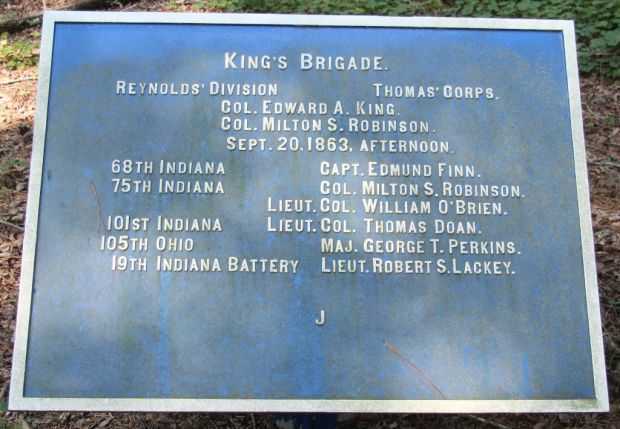 KNG’S BRIGADE REYNOLD’S DIVISION WAR MEMORIAL PLAQUE A