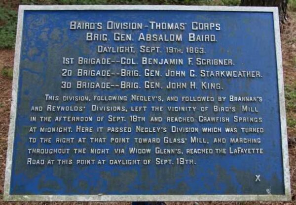 BAIRD’S DIVISION-THOMAS CORPS WAR MEMORIAL PLAQUE A