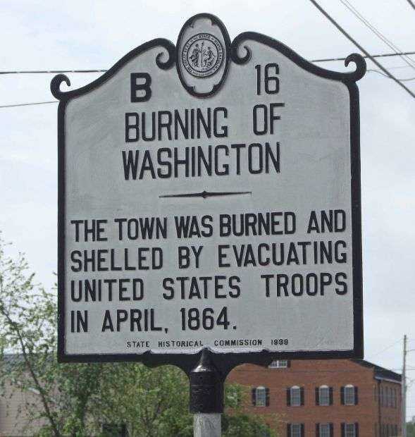 BURNING OF WASHINGTON, N.C. WAR MEMORIAL MARKER
