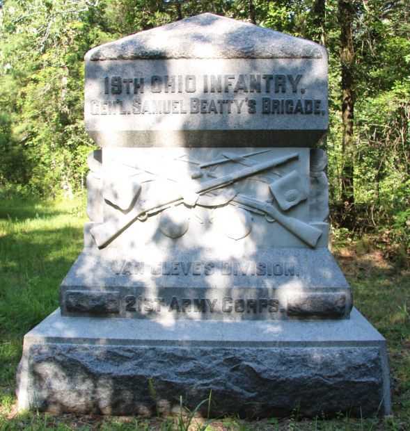 19TH OHIO INFANTRY. WAR MEMORIAL FRONT