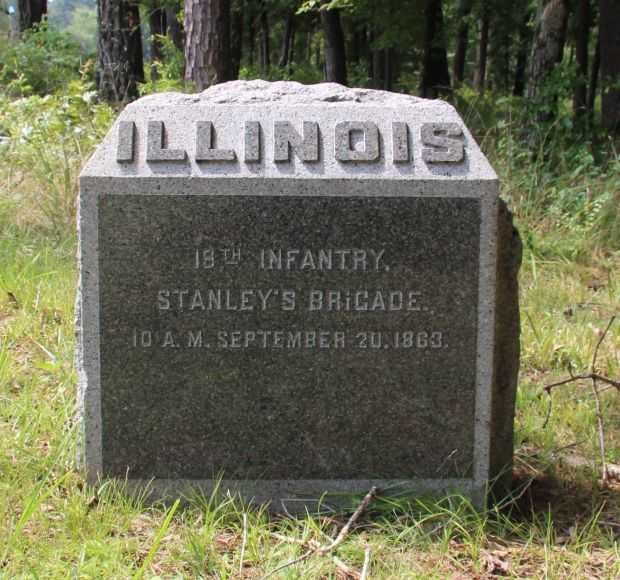 18TH ILLINOIS INFANTRY STANLEY’S BRIGADE WAR MEMORIAL