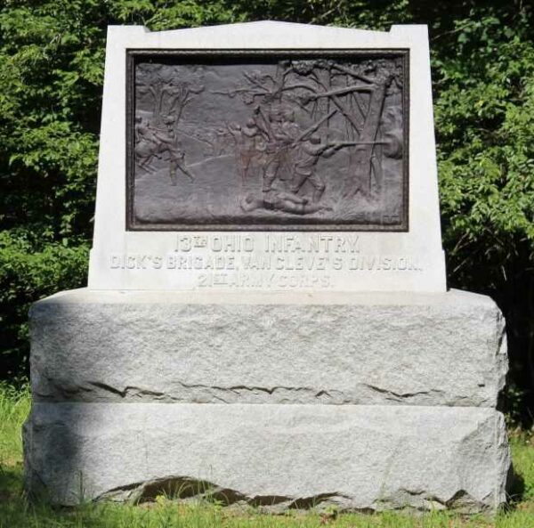 13TH OHIO INFANTRY DICK’S BRIGADE WAR MEMORIAL FRONT