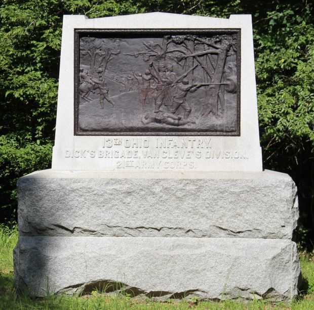 13TH OHIO INFANTRY DICK’S BRIGADE WAR MEMORIAL FRONT