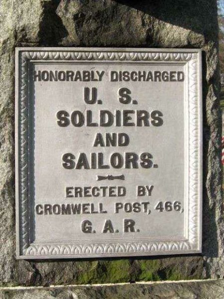 HONORABLY DISCHARGED U.S. SOLDIERS AND SAILORS MEMORIAL CANNON PLAQUE