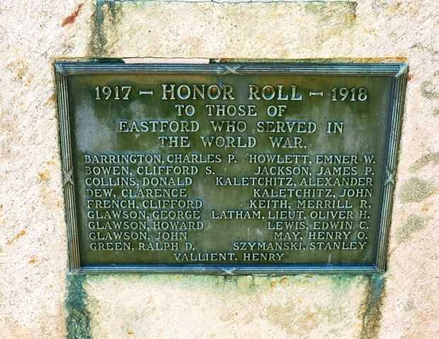 EASTFORD VETERANS MEMORIAL PLAQUE C