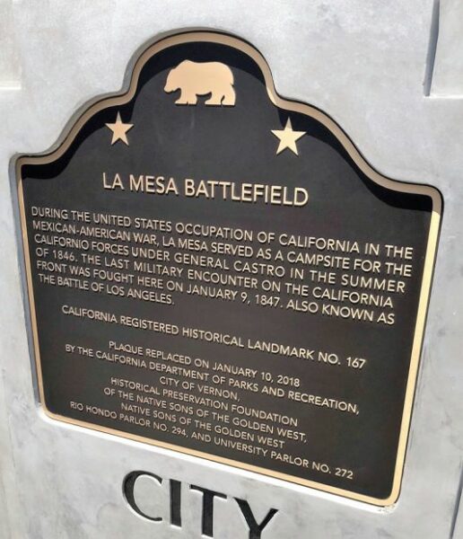 LA MESSA BATTLEFIELD WAR MEMORIAL PLAQUE