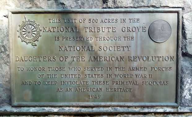 NATIONAL TRIBUTE GROVE WAR MEMORIAL PLAQUE A