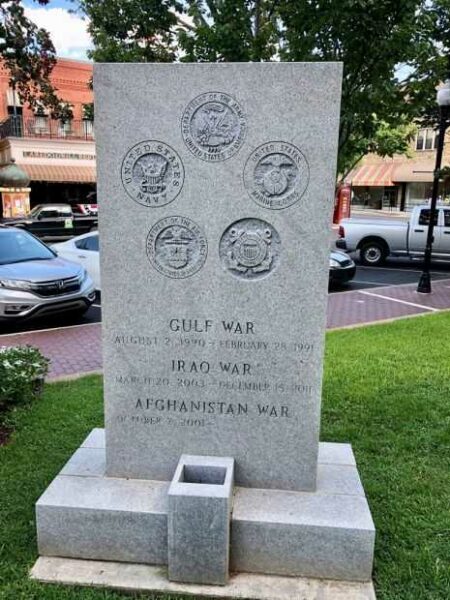 FOR SERVICE IN IRAQ AND AFGHANISTAN MEMORIAL BACK