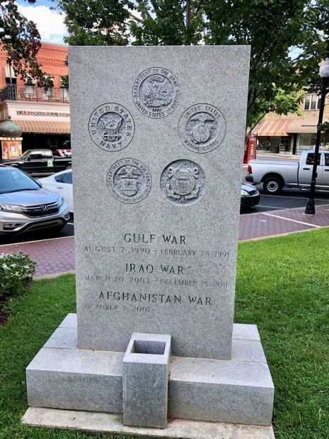 FOR SERVICE IN IRAQ AND AFGHANISTAN MEMORIAL BACK