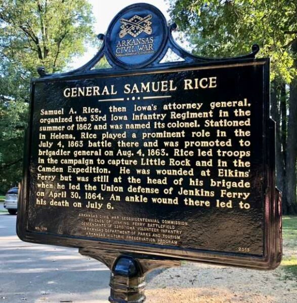 GENERAL SAMUEL RICE WAR  MEMORIAL MARKER
