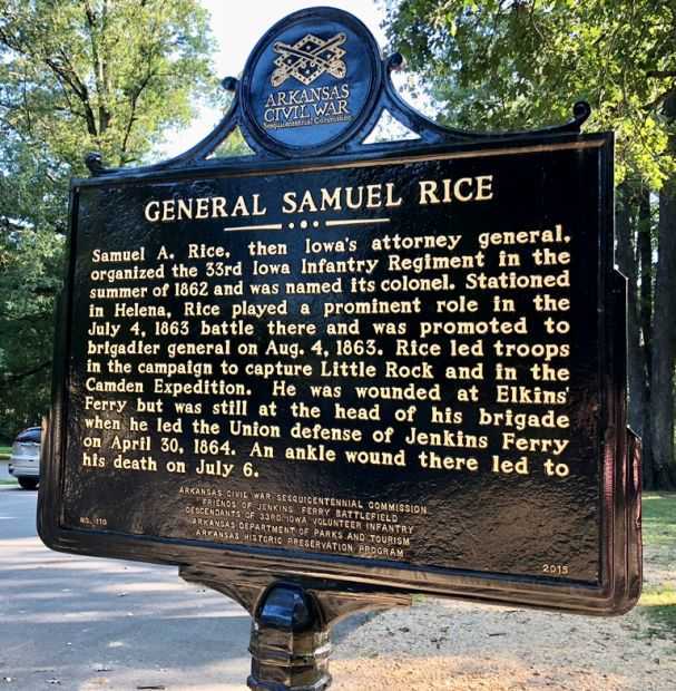 GENERAL SAMUEL RICE WAR  MEMORIAL MARKER
