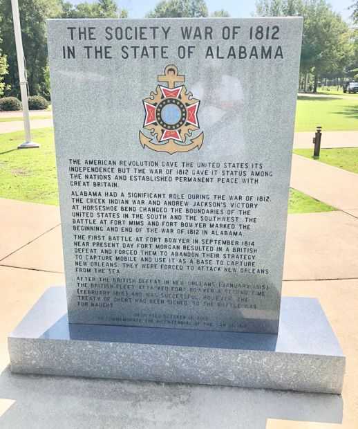 BALDWIN COUNTY THE SOCIETY WAR OF 1812 MEMORIAL
