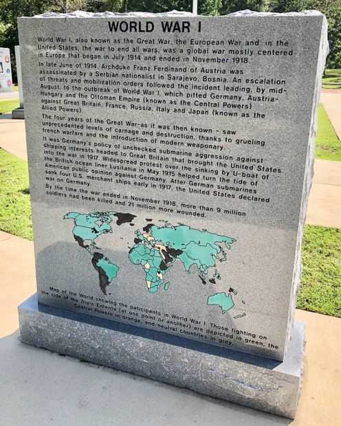 BALDWIN COUNTY WORLD WAR I MEMORIAL BACK