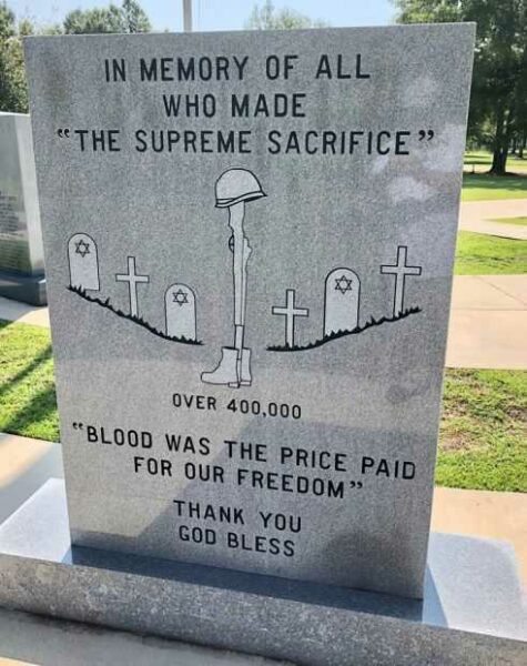 BALDWIN COUNTY WORLD WAR II MEMORIAL BACK