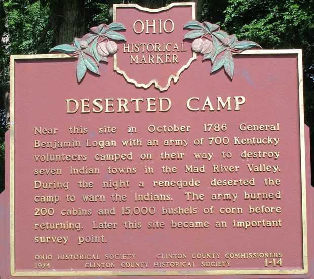 DESERTED CAMP WAR MEMORIAL MARKER