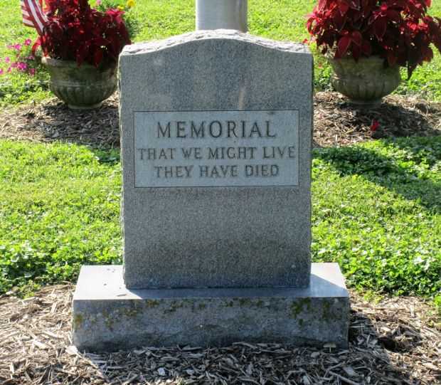 CLARKSVILLE THEY HAVE DIED WAR MEMORIAL