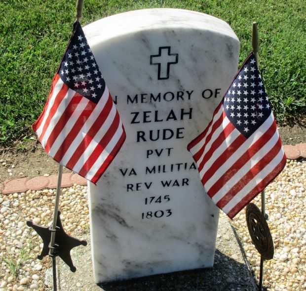 ZELAH RUDE REVOLUTIONARY WAR MEMORIAL CEMETERY STONE